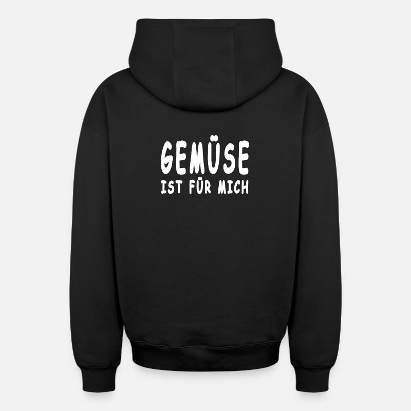 Légume - Sweat à capuche unisexe zippé oversize épais SPREAD - noir