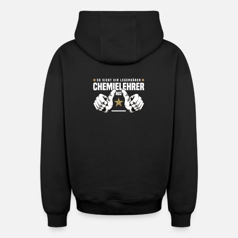 Professeur de chimie - Sweat à capuche unisexe zippé oversize épais SPREAD - noir