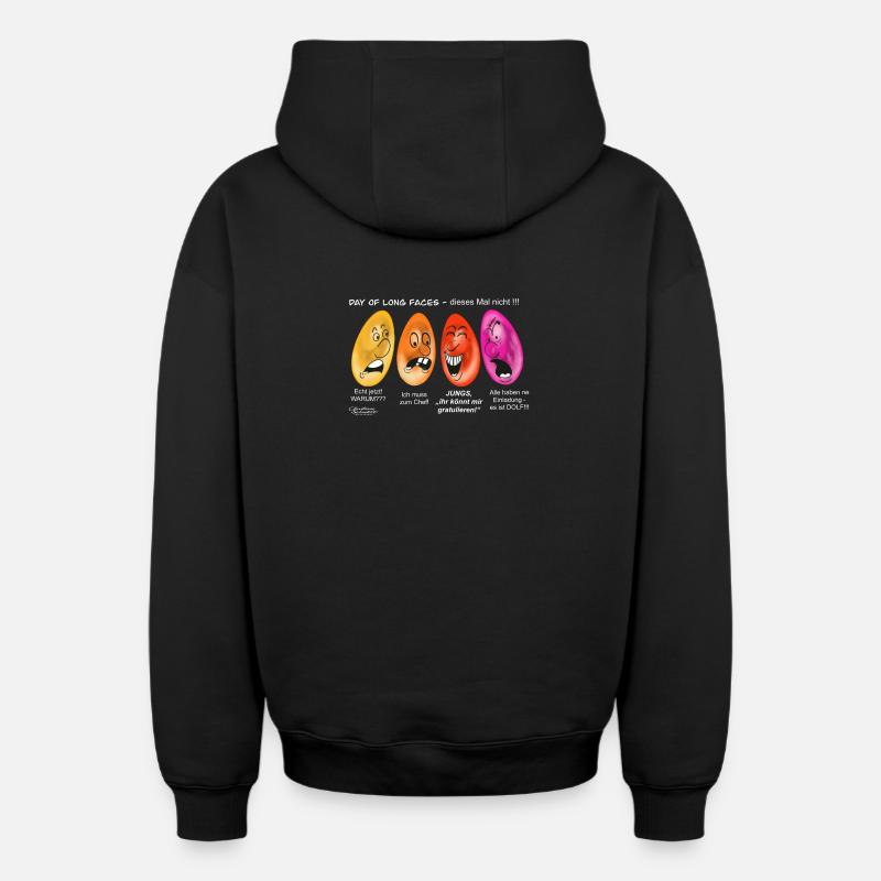 Beförderung - Oversized Heavyweight Unisex Zip Hoodie - Schwarz