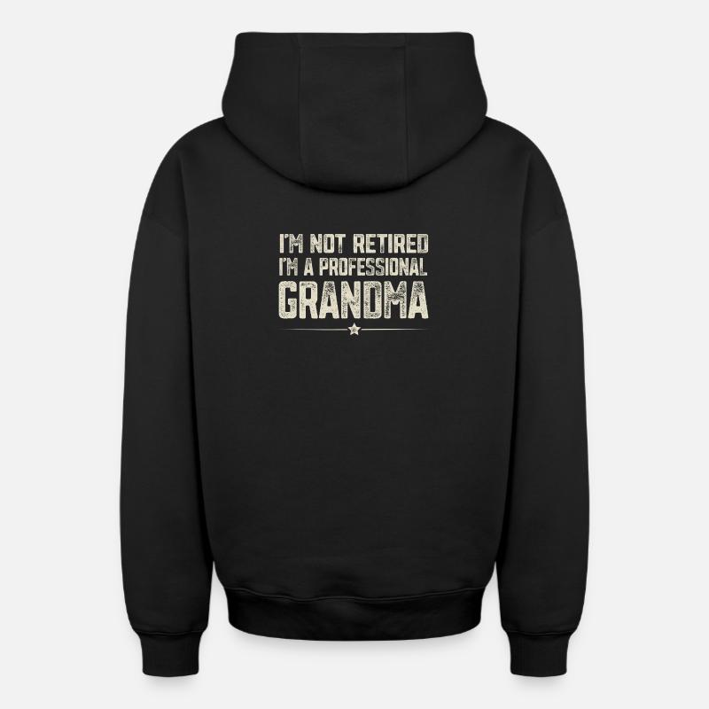 Grand-mère professionnelle - Sweat à capuche unisexe zippé oversize épais SPREAD - noir