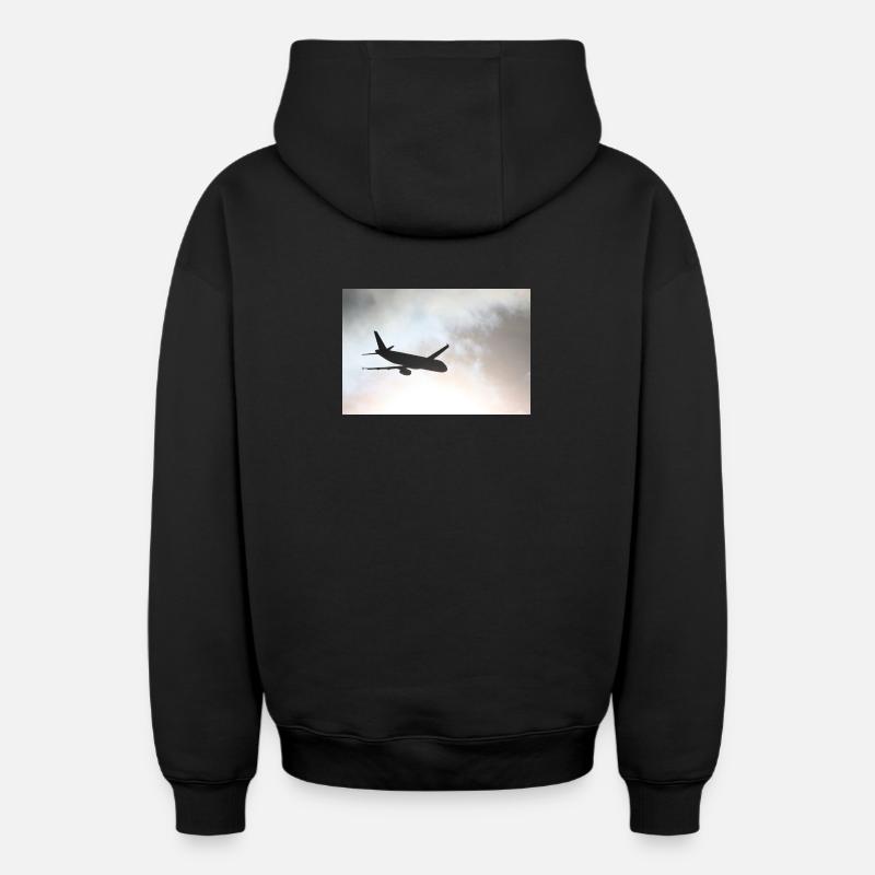 Le Fantôme dans le Ciel - Sweat à capuche unisexe zippé oversize épais SPREAD - noir