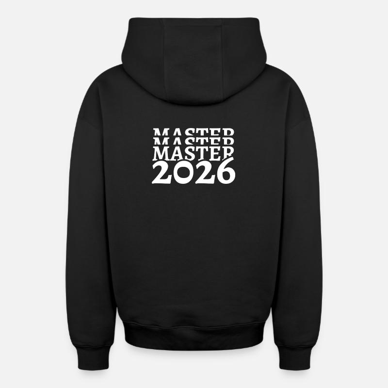 Master 2026 Studium Studiumsabschluss Studiumende - Oversized Heavyweight Unisex Zip Hoodie - Schwarz