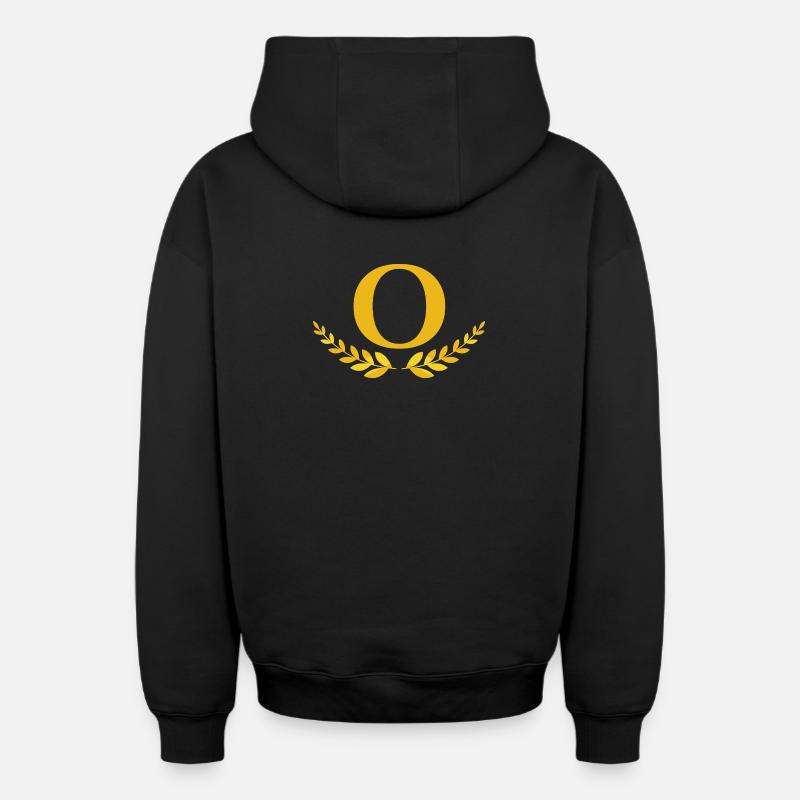 O - Sweat à capuche unisexe zippé oversize épais SPREAD - noir