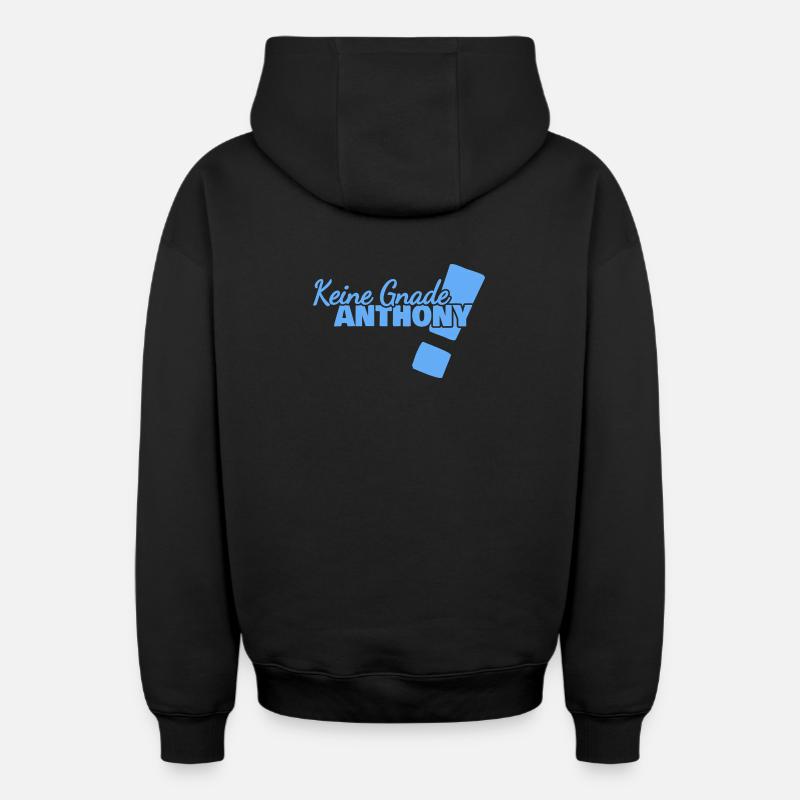 Spruch Anthony - Oversized Heavyweight Unisex Zip Hoodie - Schwarz