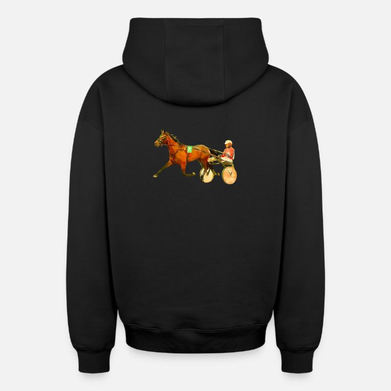 trotteur - Sweat à capuche unisexe zippé oversize épais SPREAD - noir
