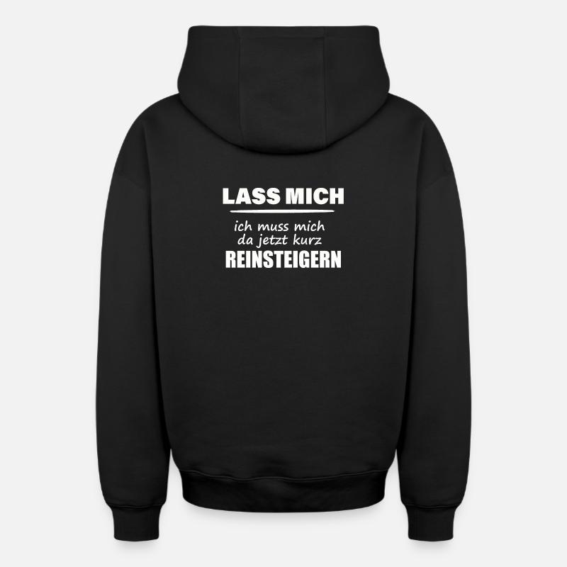 LAISSE-MOI PARTIR - Sweat à capuche unisexe zippé oversize épais SPREAD - noir
