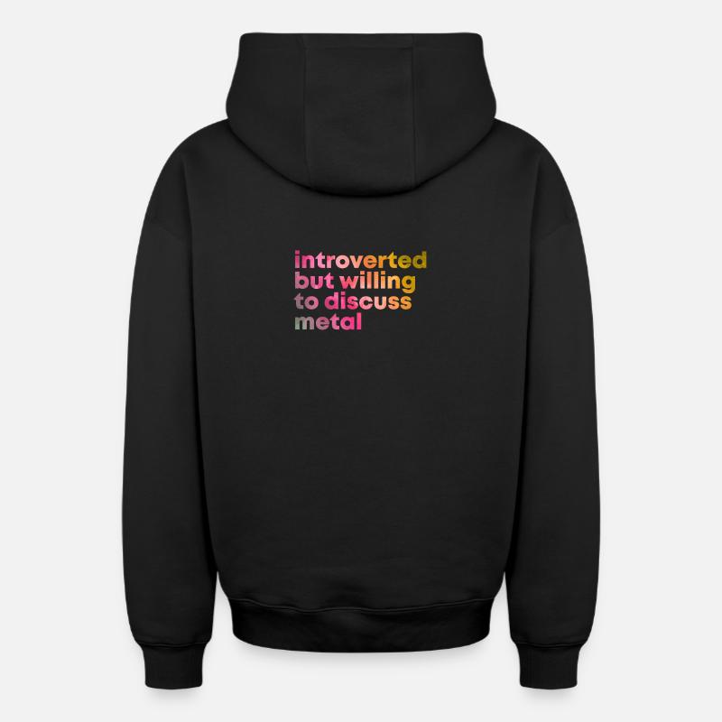 métal - Sweat à capuche unisexe zippé oversize épais SPREAD - noir