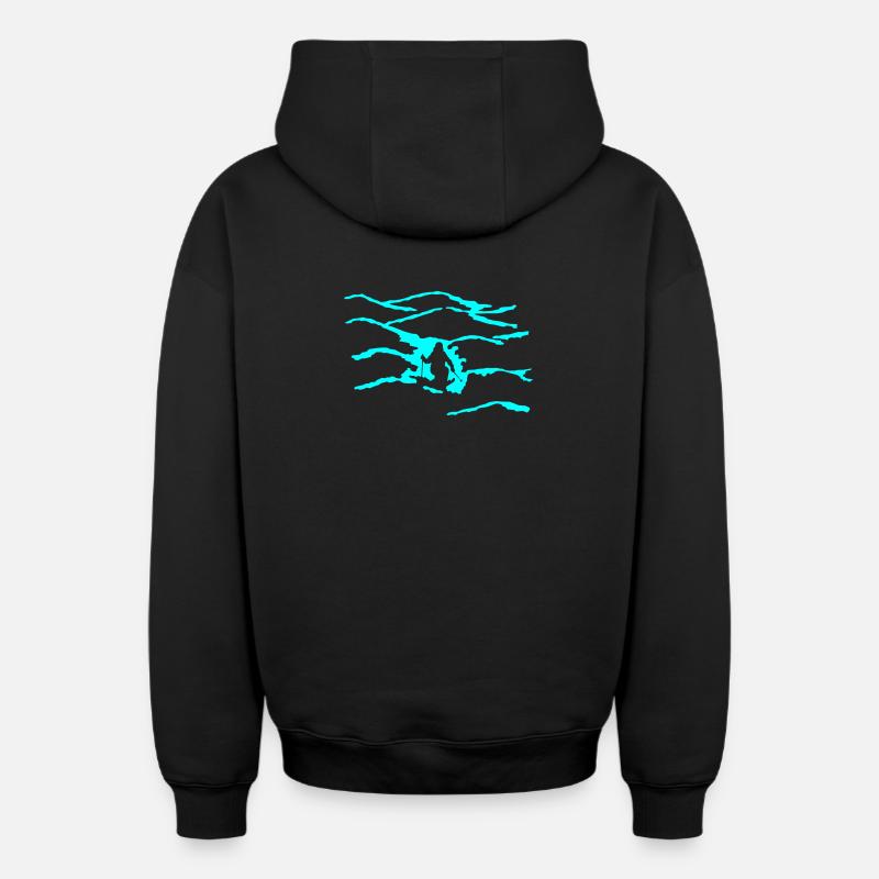 Ski de bosses - Sweat à capuche unisexe zippé oversize épais SPREAD - noir