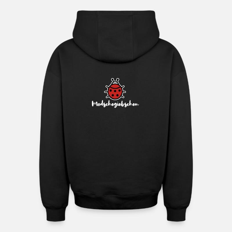 Modschegiebchen Marienkäfer Sächsisch Dialekt - Oversized Heavyweight Unisex Zip Hoodie - Schwarz