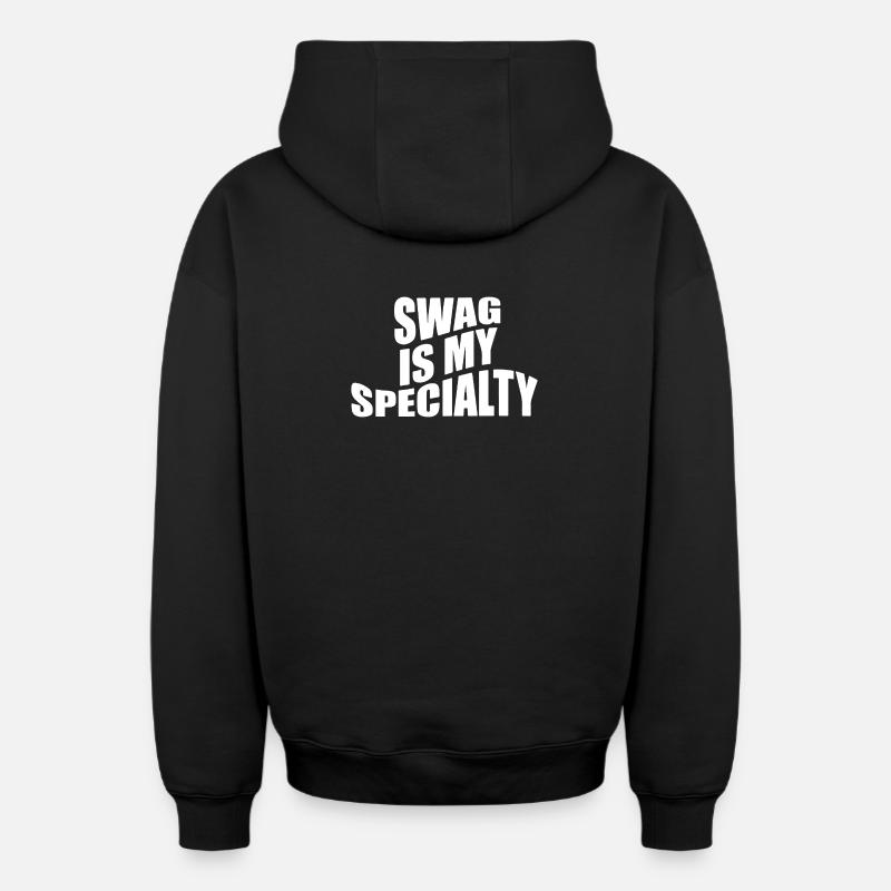 Le swag est ma spécialité - Sweat à capuche unisexe zippé oversize épais SPREAD - noir