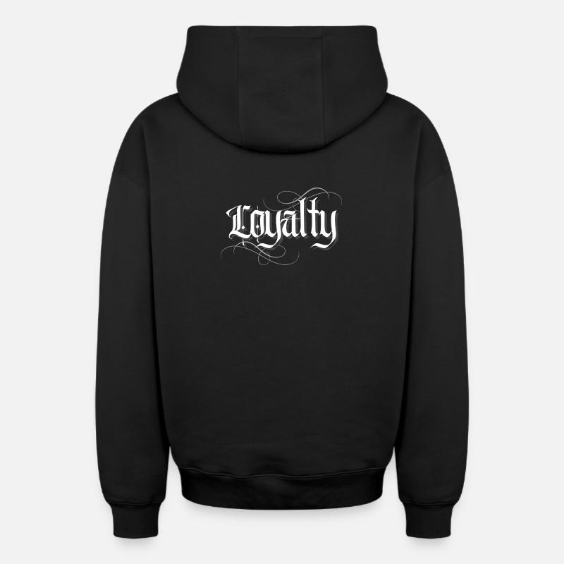 Loyauté - Sweat à capuche unisexe zippé oversize épais SPREAD - noir