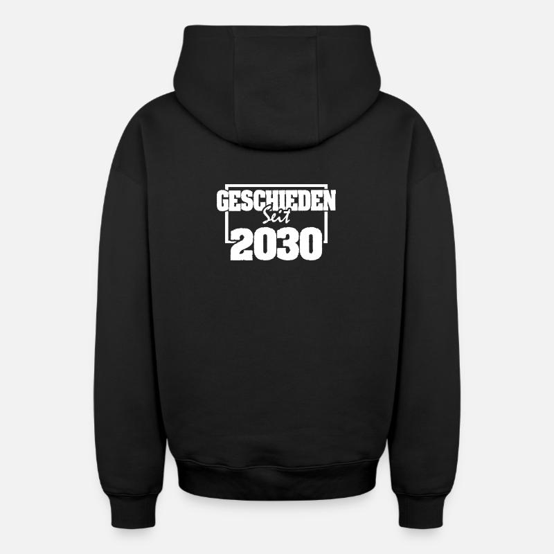 Mariage 2030 - Sweat à capuche unisexe zippé oversize épais SPREAD - noir