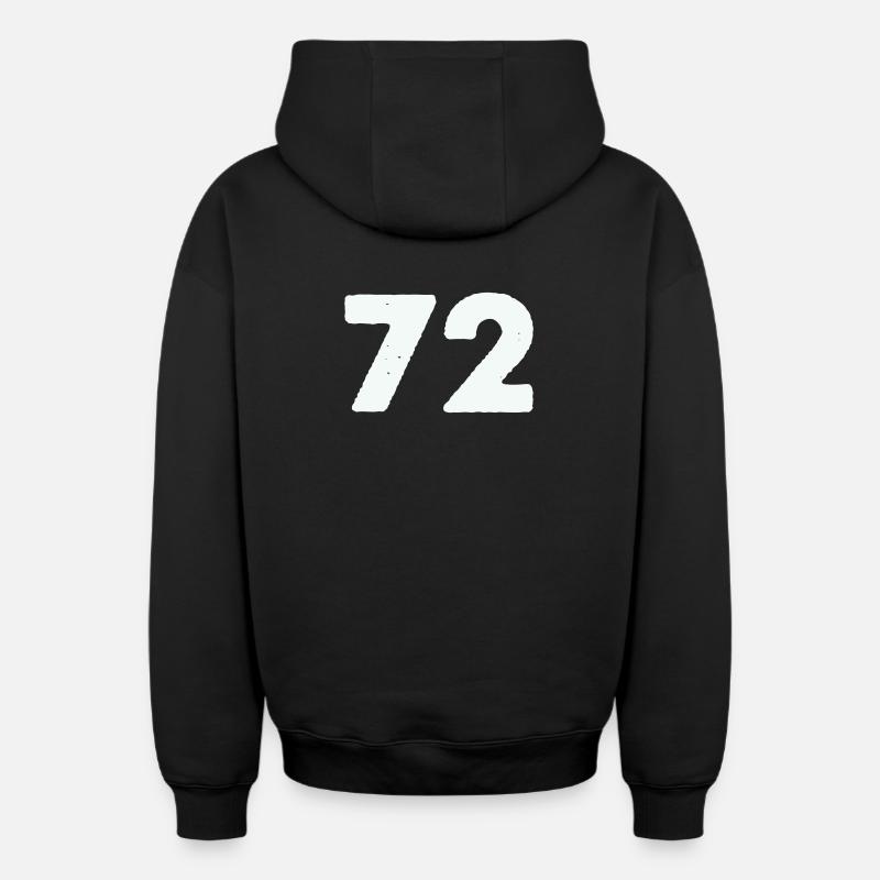 72 - Sweat à capuche unisexe zippé oversize épais SPREAD - noir