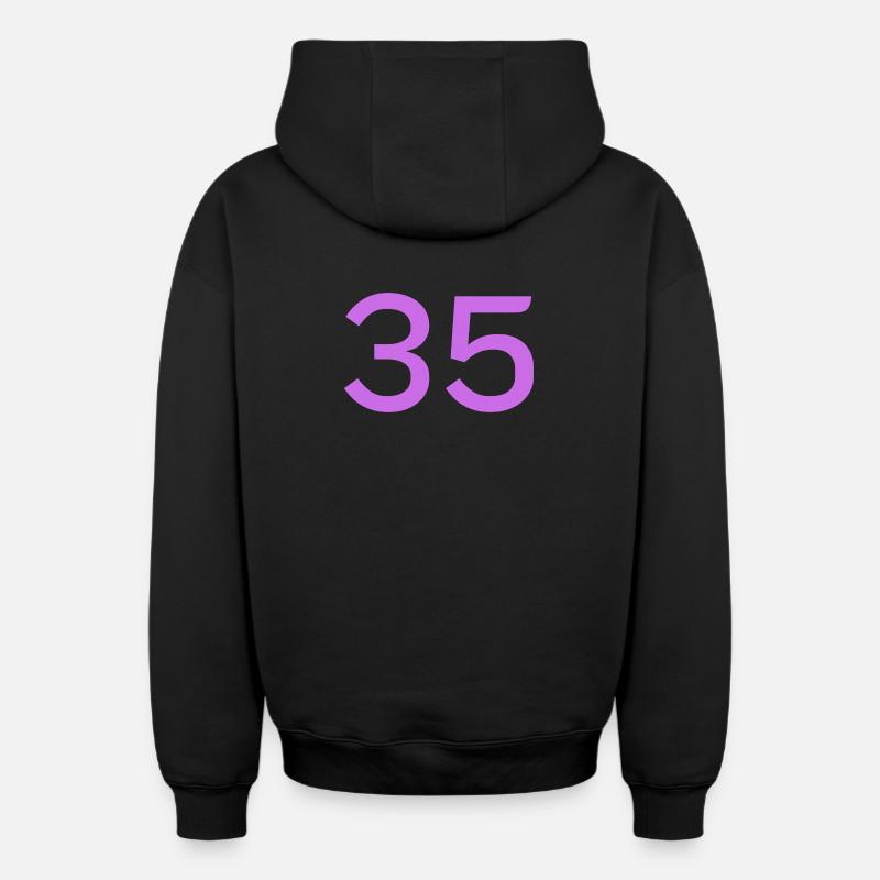 35 - Sweat à capuche unisexe zippé oversize épais SPREAD - noir