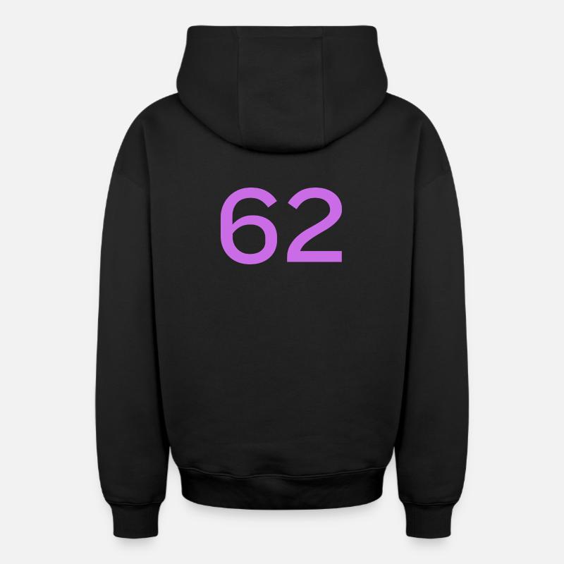 62 - Sweat à capuche unisexe zippé oversize épais SPREAD - noir