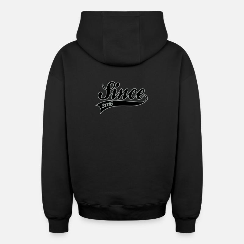 since 2016 - Sweat à capuche unisexe zippé oversize épais SPREAD - noir