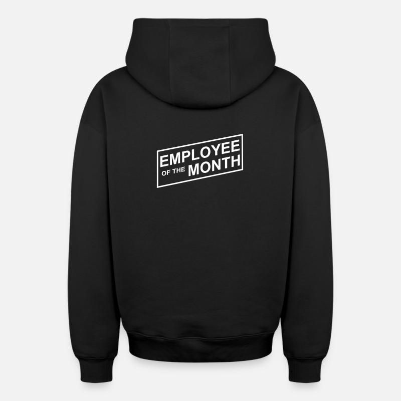 Employé du mois - Sweat à capuche unisexe zippé oversize épais SPREAD - noir