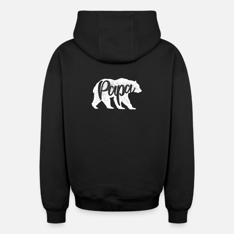 Wildcat Script Monochrom - Oversized Heavyweight Unisex Zip Hoodie - Schwarz