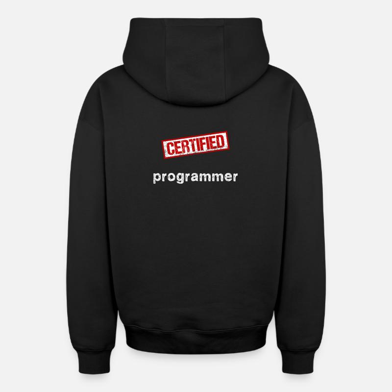 Programmierer - Oversized Heavyweight Unisex Zip Hoodie - Schwarz
