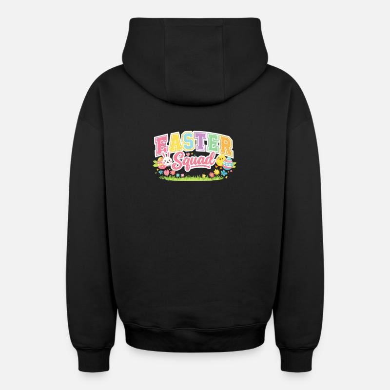 Easter Squad Egg Hunt - Oversized Heavyweight Unisex Zip Hoodie - Schwarz