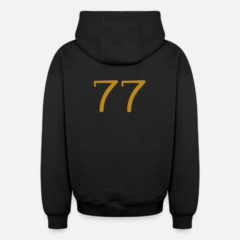 77 - Sweat à capuche unisexe zippé oversize épais SPREAD - noir