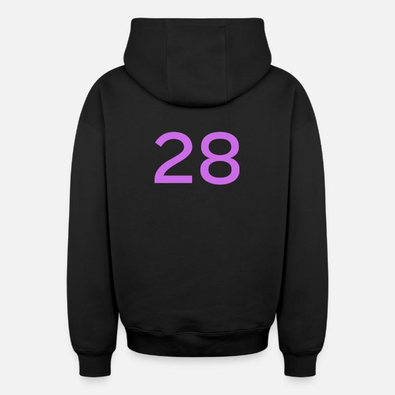28 - Sweat à capuche unisexe zippé oversize épais SPREAD - noir