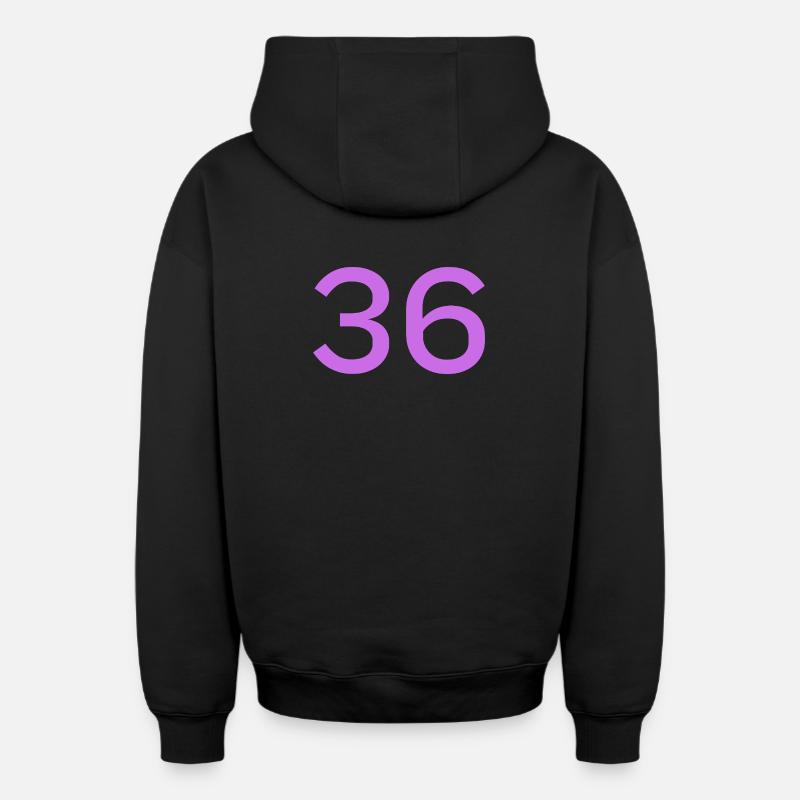 36 - Sweat à capuche unisexe zippé oversize épais SPREAD - noir
