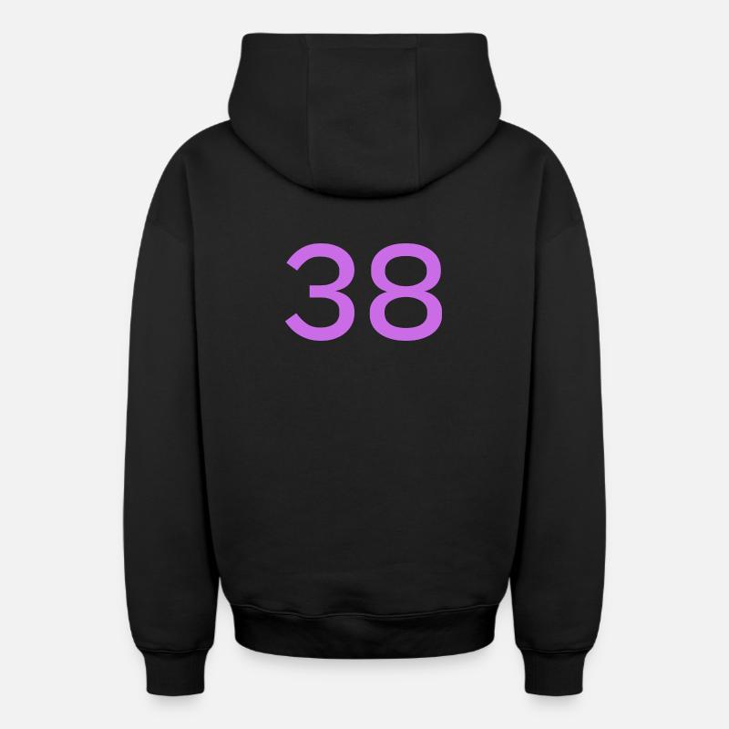 38 - Sweat à capuche unisexe zippé oversize épais SPREAD - noir