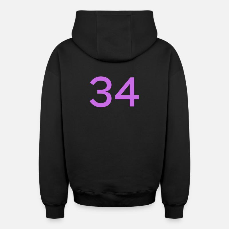 34 - Sweat à capuche unisexe zippé oversize épais SPREAD - noir