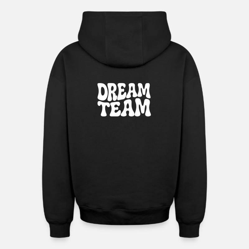 Équipe de rêve - Sweat à capuche unisexe zippé oversize épais SPREAD - noir