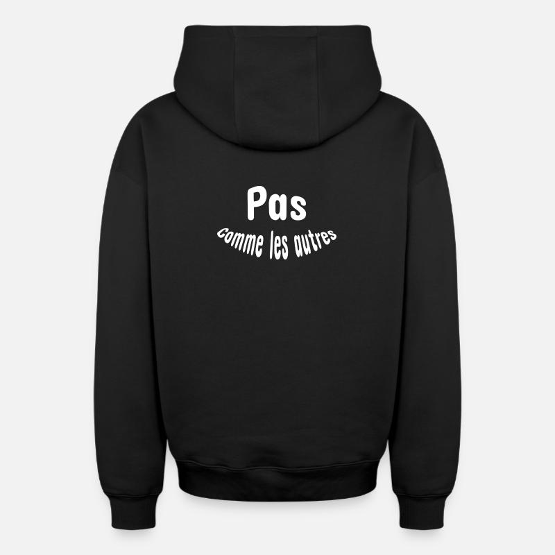 Pas comme les autres - Sweat à capuche unisexe zippé oversize épais SPREAD - noir
