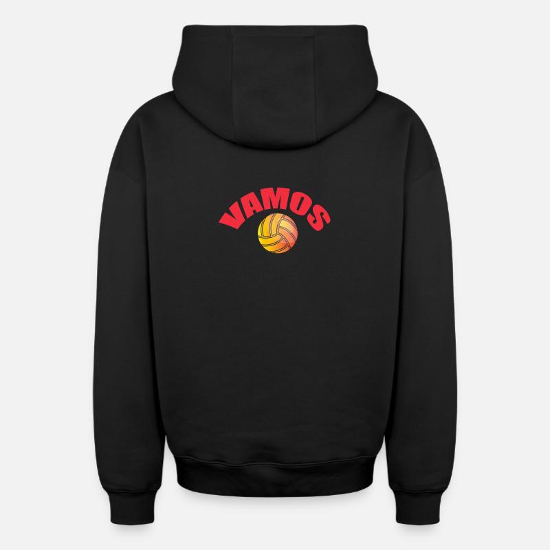 Vamos - Sweat à capuche unisexe zippé oversize épais SPREAD - noir
