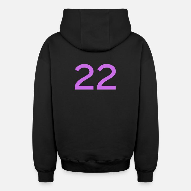 22 - Sweat à capuche unisexe zippé oversize épais SPREAD - noir
