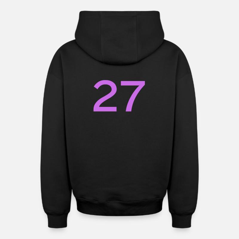 27 - Sweat à capuche unisexe zippé oversize épais SPREAD - noir