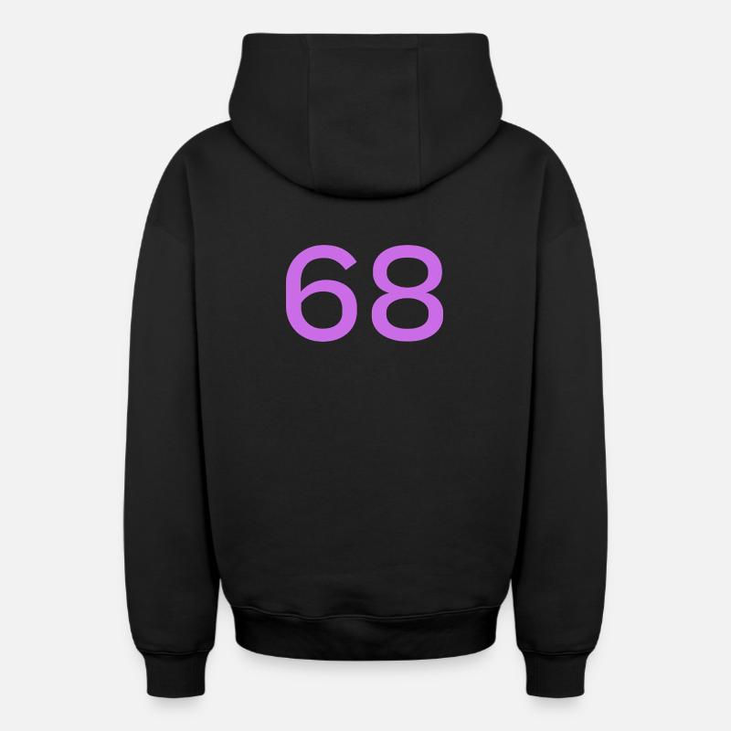68 - Sweat à capuche unisexe zippé oversize épais SPREAD - noir