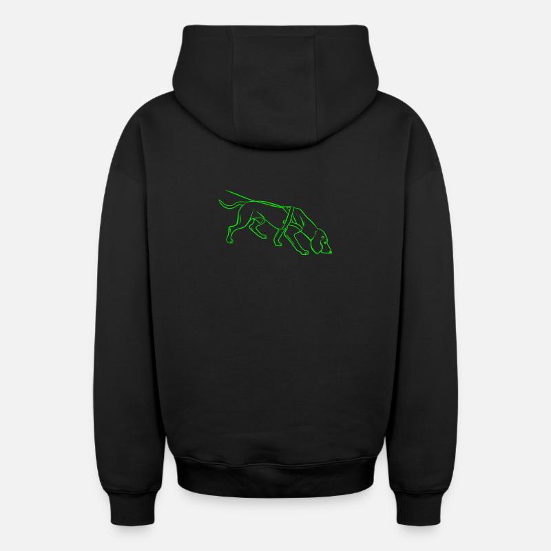 Rechercher - Sweat à capuche unisexe zippé oversize épais SPREAD - noir