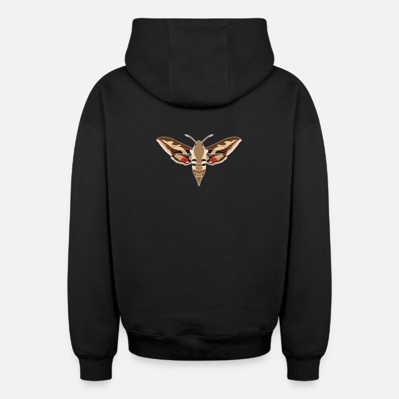 Papillon de paille de lit - Sweat à capuche unisexe zippé oversize épais SPREAD - noir