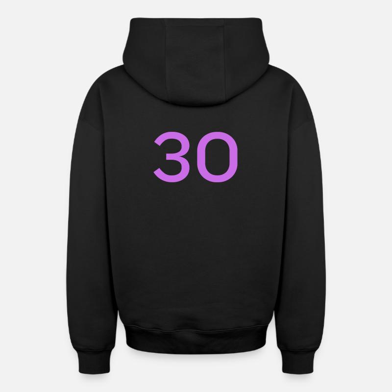 30 - Sweat à capuche unisexe zippé oversize épais SPREAD - noir