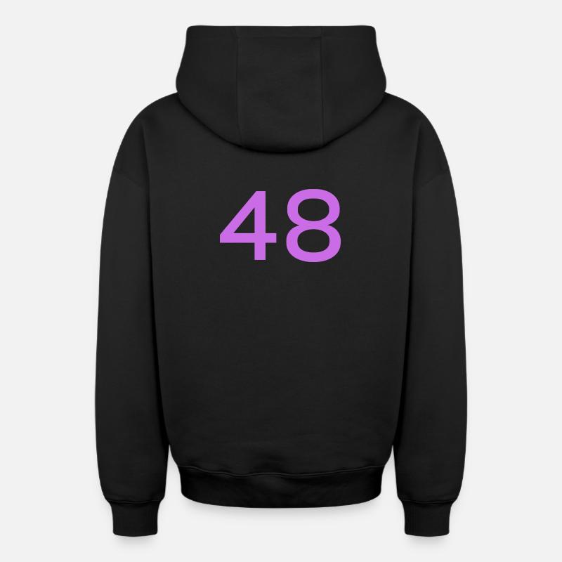 48 - Sweat à capuche unisexe zippé oversize épais SPREAD - noir