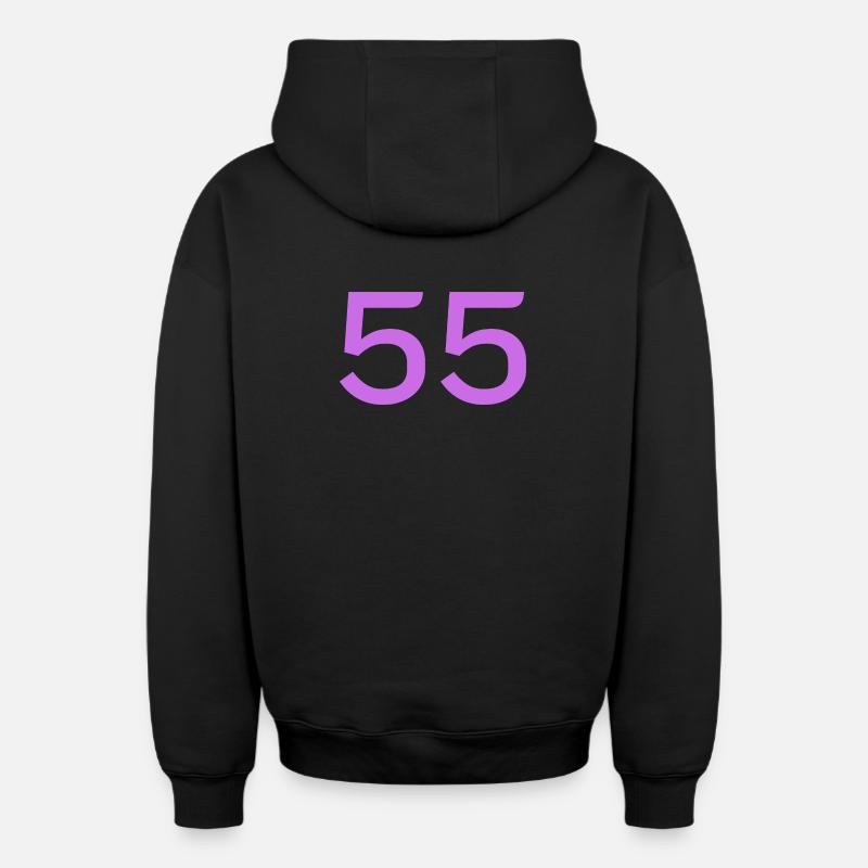 55 - Sweat à capuche unisexe zippé oversize épais SPREAD - noir