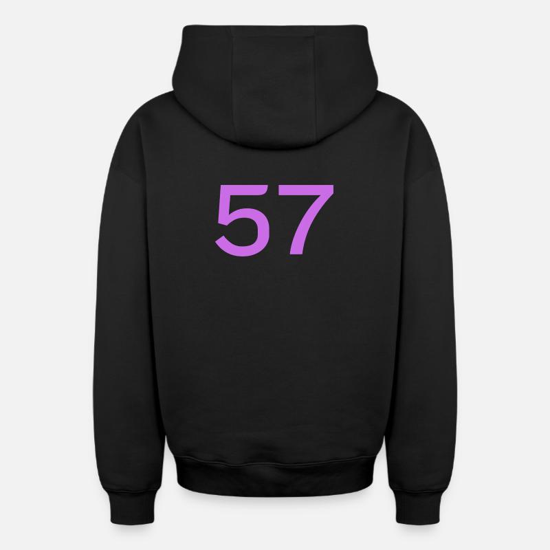 57 - Sweat à capuche unisexe zippé oversize épais SPREAD - noir