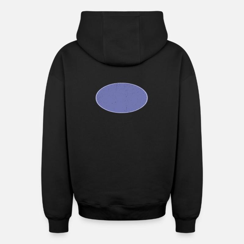 Ovaler Background Hintergrund schmutzig violett - Oversized Heavyweight Unisex Zip Hoodie - Schwarz