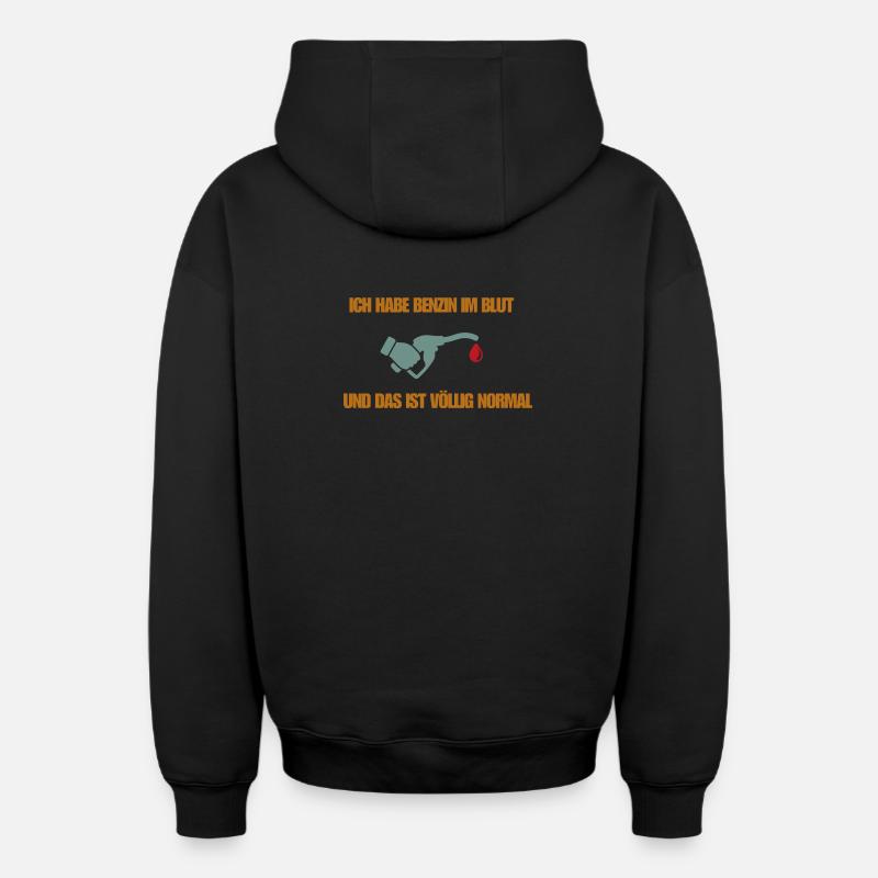 De l’essence dans le sang - Sweat à capuche unisexe zippé oversize épais SPREAD - noir