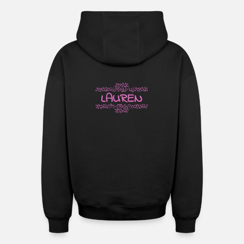 Bébé Lauren - Sweat à capuche unisexe zippé oversize épais SPREAD - noir