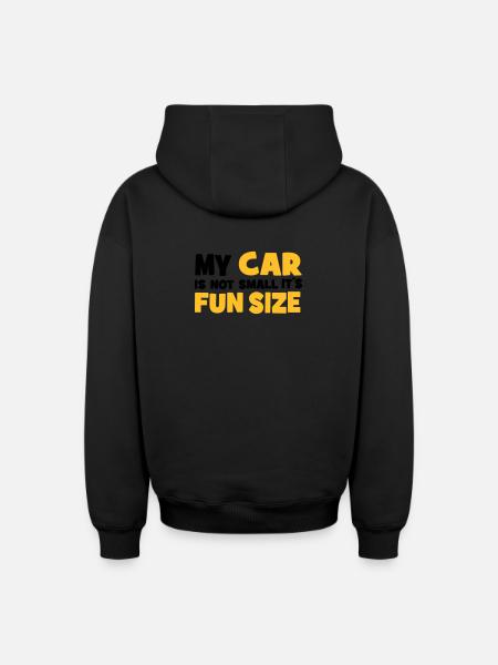 Small car - Sweat à capuche unisexe zippé oversize épais SPREAD - noir