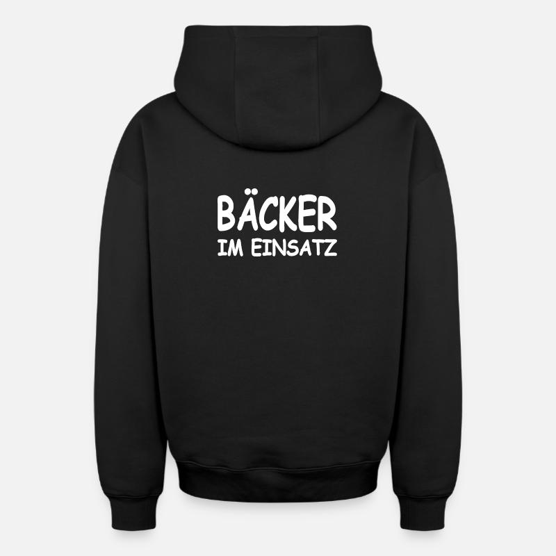 Boulanger - Sweat à capuche unisexe zippé oversize épais SPREAD - noir