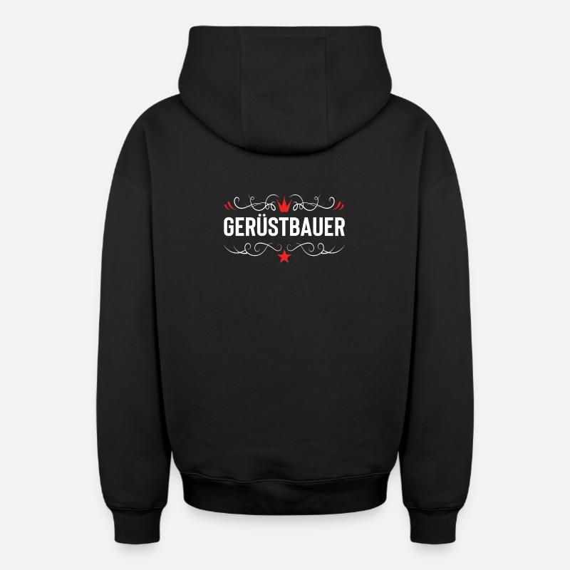Gerüstbauer Beruf - Oversized Heavyweight Unisex Zip Hoodie - Schwarz