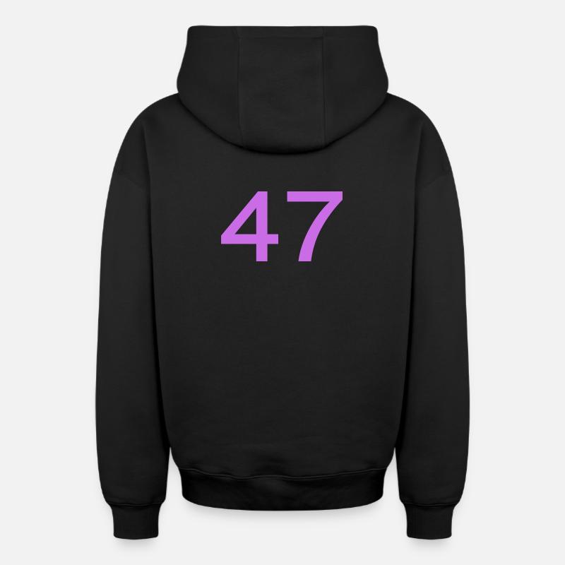 47 - Sweat à capuche unisexe zippé oversize épais SPREAD - noir