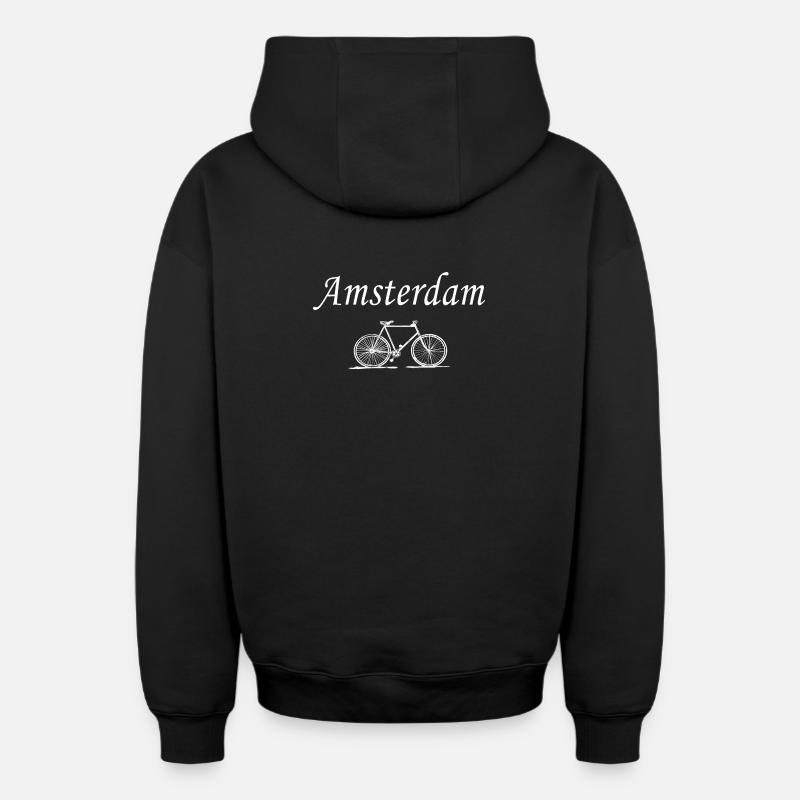 Amsterdam - Sweat à capuche unisexe zippé oversize épais SPREAD - noir