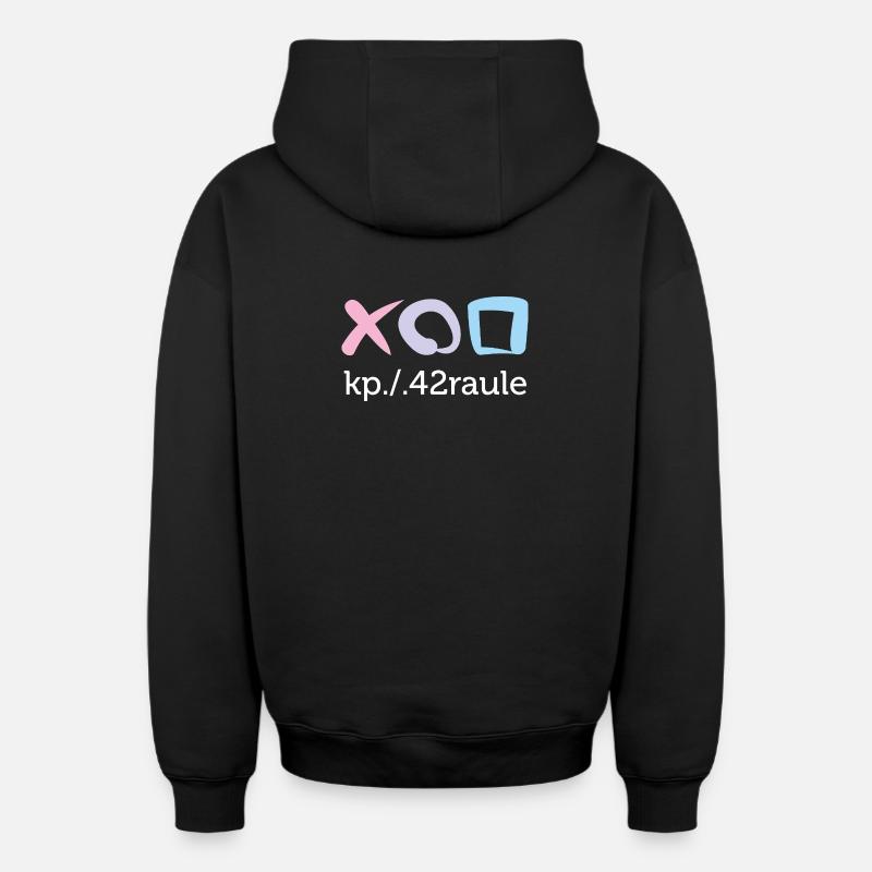 Raule - Sweat à capuche unisexe zippé oversize épais SPREAD - noir